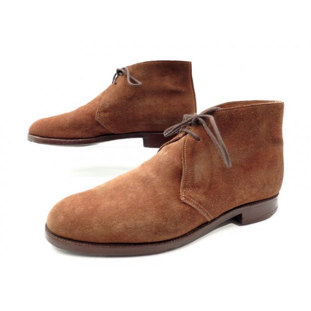 CHAUSSURES CROCKETT & JONES CHERTSEY 6.5E 40.5 41 BOTTINES CHUKKA DAIM SHOE 430€