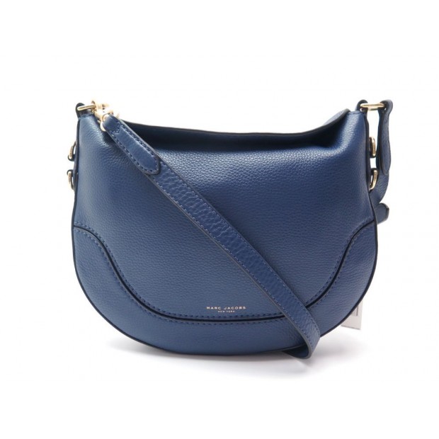 NEUF SAC A MAIN MARC JACOBS M0012132 EN CUIR GRAINE BLEU 