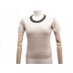 NEUF PULL CHANEL SANS MANCHE 38 40 M EN CACHEMIRE BEIGE CASHMERE SWEAT 2200€