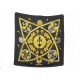 FOULARD HERMES DAIMYO PRINCES DU SOLEIL LEVANT CARRE SOIE NOIR SILK SCARF 360€