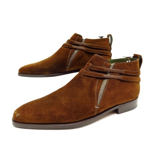  CHAUSSURES BERLUTI BOTTINES DAIM MARRON 