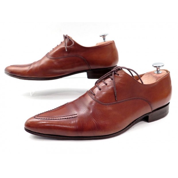 CHAUSSURES HENRIQUE ENKO 7 41 RICHELIEU EN CUIR MARRON + POCHON WESTON 550€