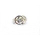 BAGUE GUCCI LOGO GG EN ARGENT 925 5.3 GR T 49 INTERLOCKING SILVER RING 230€