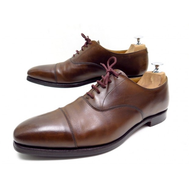 CHAUSSURES CROCKETT & JONES HALLAM RICHELIEU 9E 43 CUIR MARRON CALF SHOES 495€