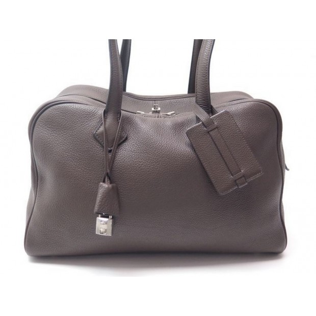 SAC A MAIN HERMES VICTORIA 35 CM CUIR TAURILLON MARRON LEATHER PURSE 3450€