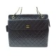 SAC A MAIN CHANEL GRAND CABAS EN CUIR MATELASSE NOIR BLACK TOTE BAG PURSE 3500€