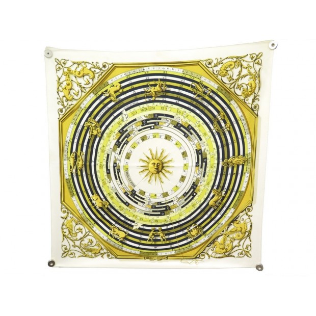 FOULARD HERMES DIES ET HORE ASTROLOGIE 1ERE EDITION 1963 CARRE SOIE SCARF 360€