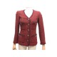 NEUF VESTE CHANEL P42343V30773 T 34 36 S EN TWEED ROUGE BOUTONS GRIPOIX 4000€