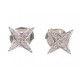 BOUCLES D'OREILLES MAUBOUSSIN STRING STAR PM OR BLANC 18K DIAMANT EARRINGS 1490€