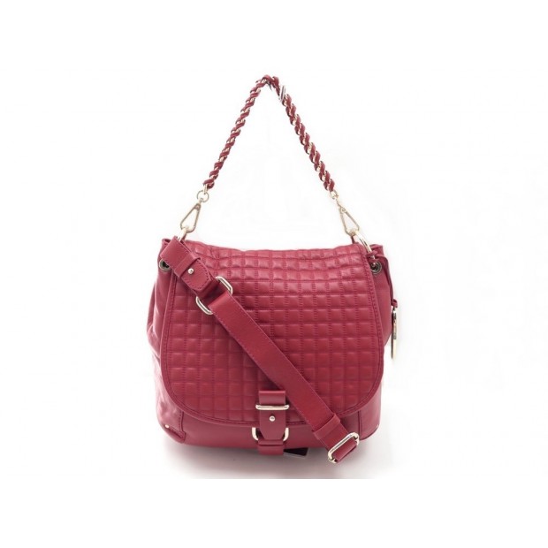 NEUF SAC A MAIN MAC DOUGLAS MANDALA 37 CM BANDOULIERE CUIR ROUGE BAG PURSE 320€