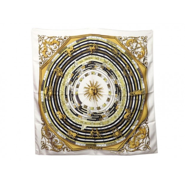 FOULARD HERMES ASTROLOGIE ZODIAC DIES ET HORE CARRE SOIE 1ERE EDITION 1963 345€