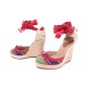 CHAUSSURES CHRISTIAN LOUBOUTIN ESPADRILLES 36 SANDALES TOILE ROUGE SANDALS 450€