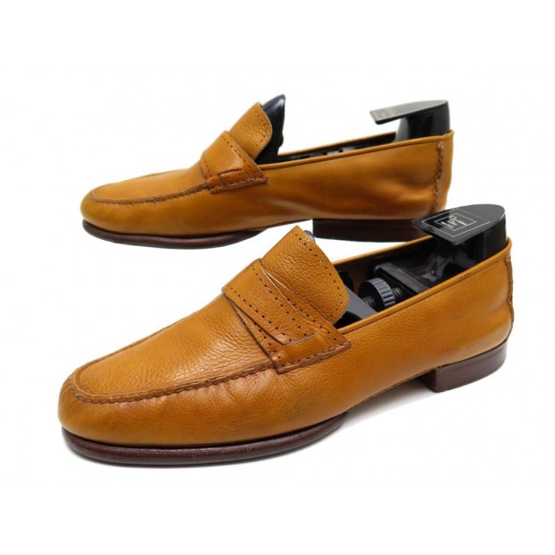 CHAUSSURES BERLUTI MOCASSINS 7 41 EN CUIR SOUPLE CAMEL GOLD SOFT SHOES 950€