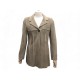 VESTE CHANEL P09881 40 M EN CUIR DE CERF MARRON MANTEAU BLOUSON JACKET 4500€