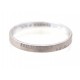 BAGUE HERMES ALLIANCE CARTOUCHE T 68 EN OR BLANC 18K + BOITE 