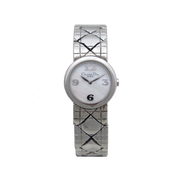 MONTRE CHRISTIAN DIOR SHELL LETTER D86100 24 MM EN ACIER STEEL QUARTZ WATCH