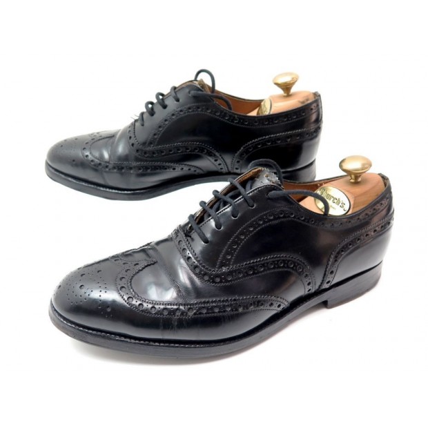 CHAUSSURES CHURCH S HICKSTEAD RICHELIEU 6G 40.5 41 FIN CUIR NOIR SHOES 692