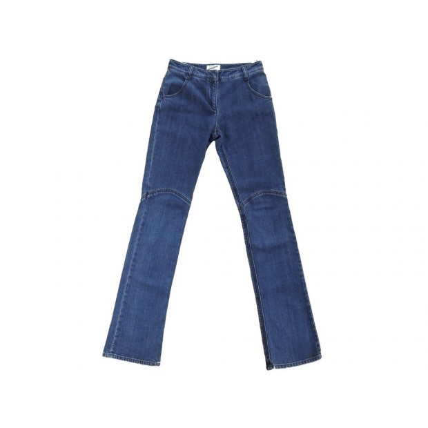 NEUF PANTALON JEAN CHANEL T 36 P31992 CHAINE ENTRELACEE BLEU COTTON PANTS 1500€