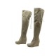 CHAUSSURES BOTTES FENDI 39 CUISSARDES CUIR SUEDE TAUPE COMPENSEES BOOTS 1100€