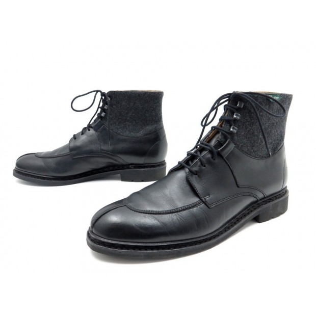 CHAUSSURES PARABOOT CHANTILLY BOTTINES 168582 7.5 UK 41 FR CUIR NOIR BOITE 350€