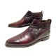 CHAUSSURES BERLUTI SCRITTO DEMESURE BOTTINES EN CUIR PATINE BORDEAUX BOOTS 2300€