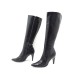 CHAUSSURES CELINE BOTTES A TALONS 40 EN CUIR NOIR BLACK HIGH HEELS BOOTS 950€