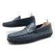 NEUF CHAUSSURES TOD'S 9.5 IT 44 FR MOCASSINS EN CUIR BLEU LOAFERS SHOES 335€