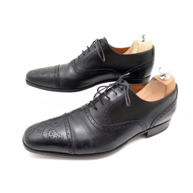 CHAUSSURES JM WESTON RICHELIEU 416 BOUT FLEURI CUIR NOIR 