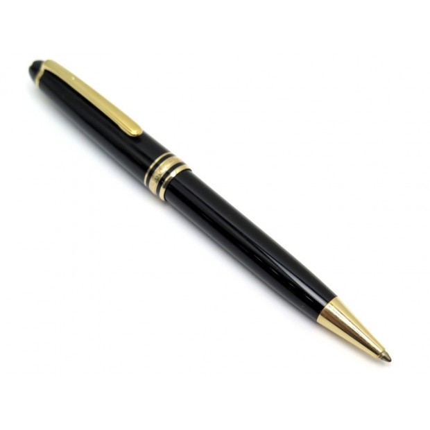 NEUF STYLO BILLE MONTBLANC MEISTERSTUCK CLASSIQUE DORE RESINE NOIR PEN 400€