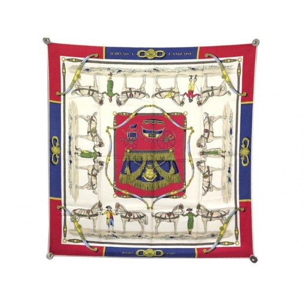 VINTAGE FOULARD HERMES foulard hermes harnais anglaise 