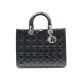  SAC LADY DIOR GM CUIR VERNI NOIR 