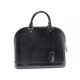 SAC A MAIN LOUIS VUITTON ALMA PM EN CUIR EPI VERNIS NOIR & ARGENT HAND BAG 1550€