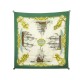 VINTAGE FOULARD HERMES VAISSEAUX DE HAUT BORD SOIE VERT SILK GREEN SCARF 360€