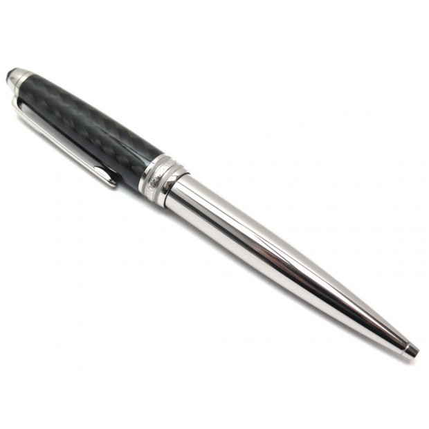 NEUF STYLO BILLE MONTBLANC MEISTERSTUCK 5834 SOLITAIRE ACIER & CARBONE PEN 665€