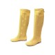 CHAUSSURES BOTTES FENDI NUT 38.5 EN CUIR JAUNE PERFORE PERFORATED BOOTS 690€
