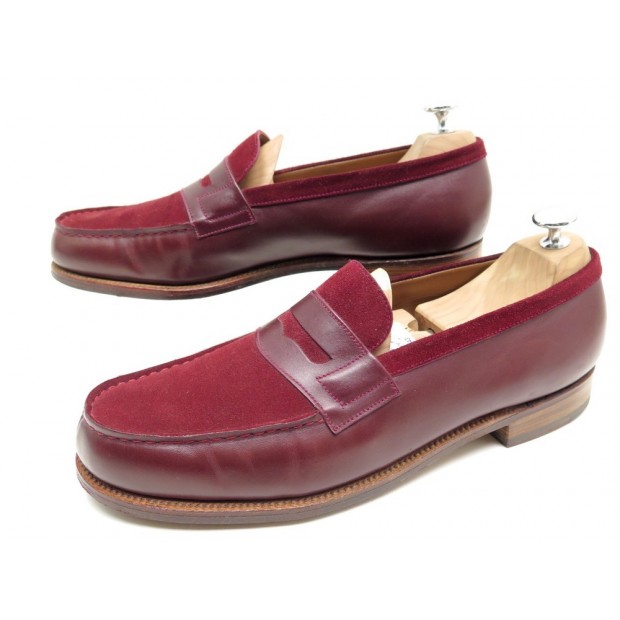 CHAUSSURES JM WESTON MOCASSINS 180 L ETE INDIEN 9C 43 BORDEAUX BI MATIERE 