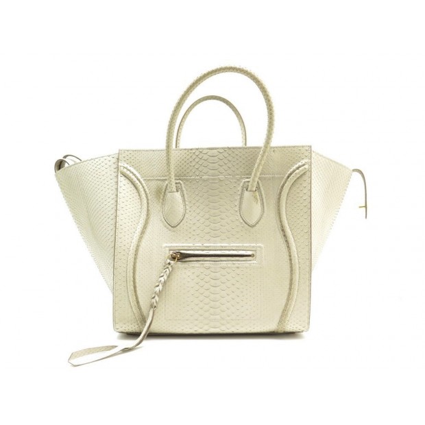 SAC A MAIN CELINE LUGGAGE PHANTOM MEDIUM EN CUIR DE PYTHON PURSE BAG 5400€