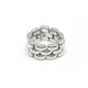 BAGUE CHAUMET KHESIS T 52 EN OR BLANC 18K GRAIN DE RIZ WHITE GOLD RING 2600€