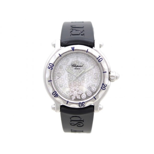 MONTRE CHOPARD HAPPY SPORT DIAMOND SNOWFLAKE 834 43MM QUARTZ DIAMANT ACIER 6617€