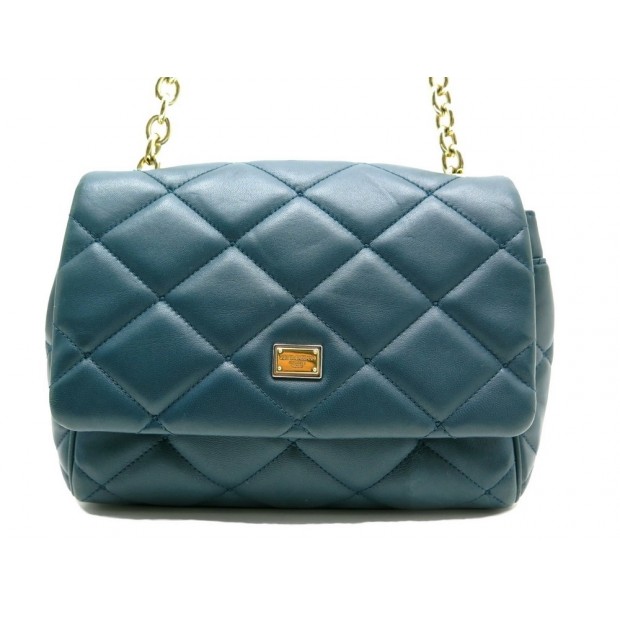 SAC A MAIN DOLCE & GABBANA MISS KATE EN CUIR MATELASSE VERT QUILTED PURSE 1050€