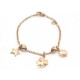 NEUF BRACELET DODO POMELLATO BRELOQUES EN OR ROSE 9K 6.8G CHARMS PINK GOLD 1130€