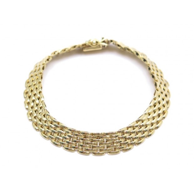 NEUF BRACELET MAILLE PANTHERE EN OR JAUNE 18K 19.3GR YELLOW GOLD 750 STRAP