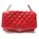 SAC A MAIN CHANEL TIMELESS MAXI JUMBO CUIR MATELASSE ROUGE 