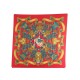 FOULARD HERMES EUROPE CARRE EN SOIE ROUGE 1993 RED SILK SCARF 360€