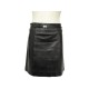 JUPE GUCCI AVEC CEINTURE EN CUIR NOIR 40 IT 36 38 FR BLACK LEATHER SKIRT 790€