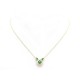 COLLIER MAUBOUSSIN PENDENTIF SERTI EMERAUDE & DIAMANTS OR JAUNE 18K 5GR NECKLACE