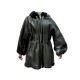 MANTEAU CHRISTIAN DIOR T 40 M FOURRURE DE VISON & ASTRAKAN CUIR VERT VERNIS COAT