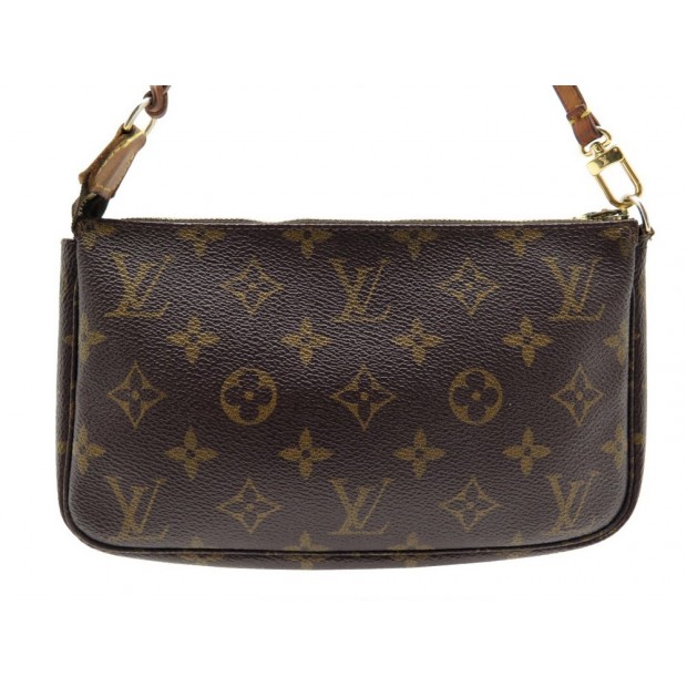 POCHETTE LOUIS VUITTON ACCESSOIRES TOILE MONOGRAM M40712 NM CUIR MARRON BAG 400€