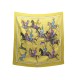 FOULARD HERMES ISPAHAN SOIE JAUNE 