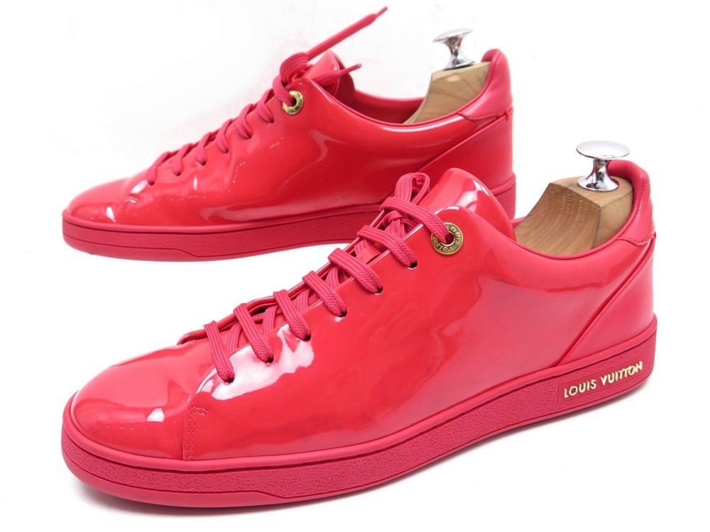 pink and red louis vuitton sneakers